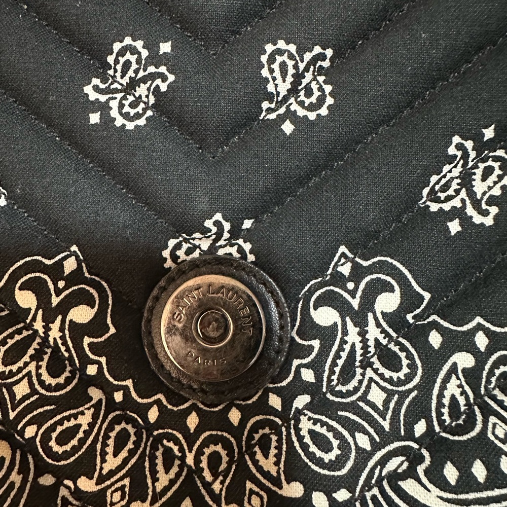 Yves Saint Laurent Paisley College Tophandle Handbag Strap Included - Picture 5 of 15